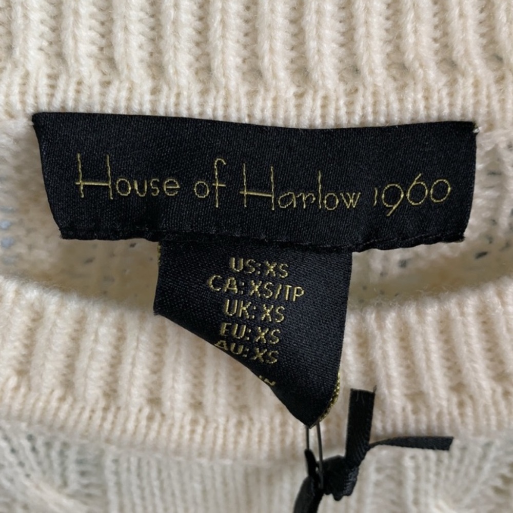 House of Harlow 1960 X Revolve Cable Knit Pearl Midi Dress XS holiday party - Picture 4 of 5